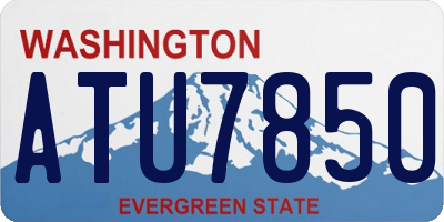 WA license plate ATU7850