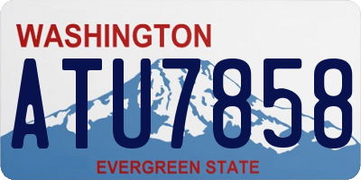 WA license plate ATU7858