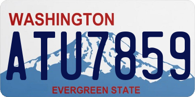 WA license plate ATU7859