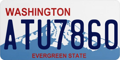 WA license plate ATU7860