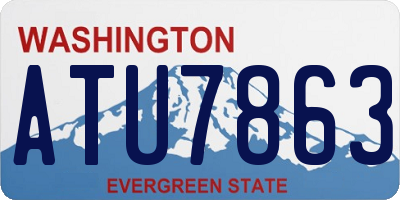 WA license plate ATU7863