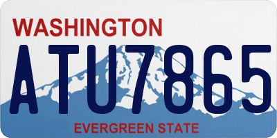 WA license plate ATU7865