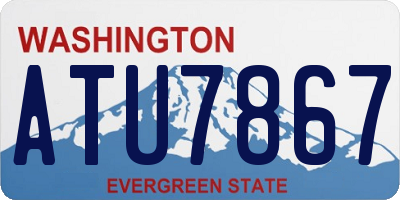 WA license plate ATU7867