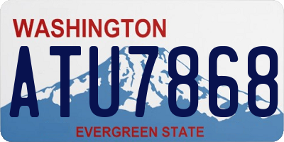 WA license plate ATU7868