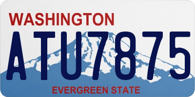 WA license plate ATU7875