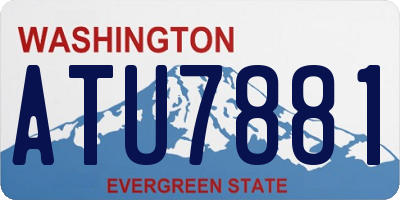 WA license plate ATU7881