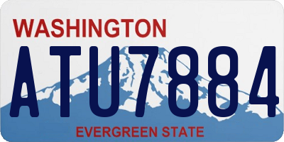 WA license plate ATU7884
