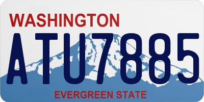 WA license plate ATU7885