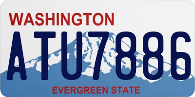 WA license plate ATU7886