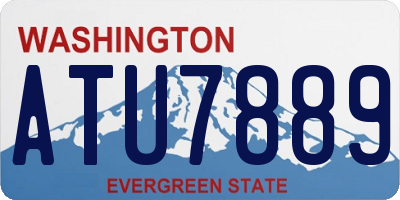 WA license plate ATU7889