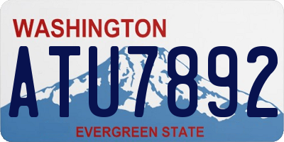 WA license plate ATU7892
