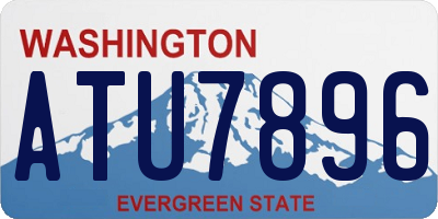 WA license plate ATU7896
