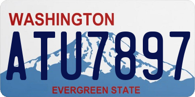 WA license plate ATU7897