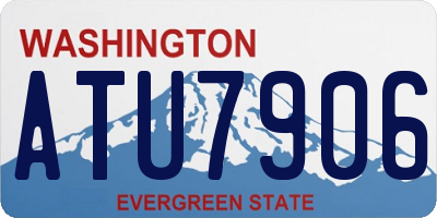 WA license plate ATU7906