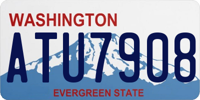 WA license plate ATU7908