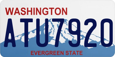 WA license plate ATU7920