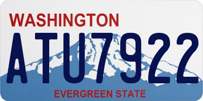 WA license plate ATU7922
