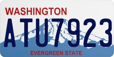 WA license plate ATU7923