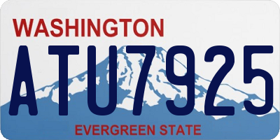 WA license plate ATU7925