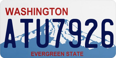 WA license plate ATU7926