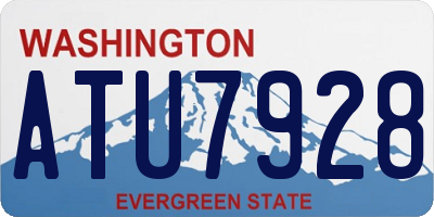 WA license plate ATU7928