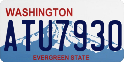 WA license plate ATU7930
