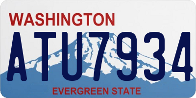 WA license plate ATU7934