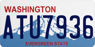 WA license plate ATU7936