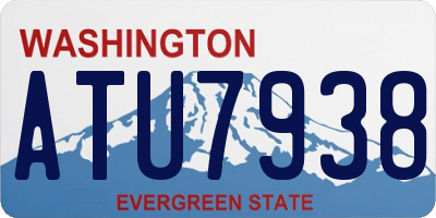 WA license plate ATU7938