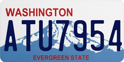 WA license plate ATU7954