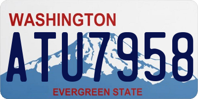 WA license plate ATU7958