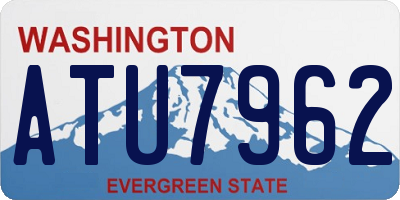 WA license plate ATU7962