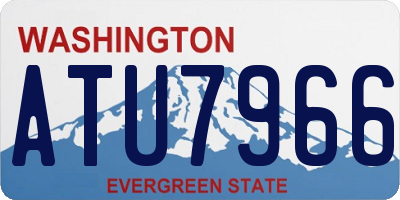 WA license plate ATU7966