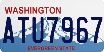 WA license plate ATU7967