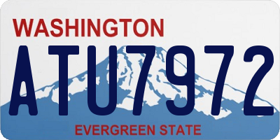 WA license plate ATU7972