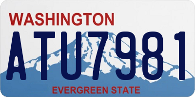 WA license plate ATU7981