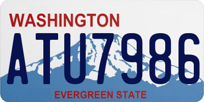 WA license plate ATU7986