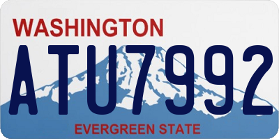 WA license plate ATU7992