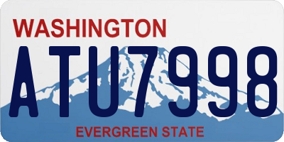 WA license plate ATU7998
