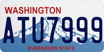 WA license plate ATU7999
