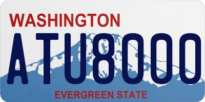 WA license plate ATU8000