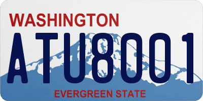 WA license plate ATU8001