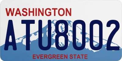 WA license plate ATU8002