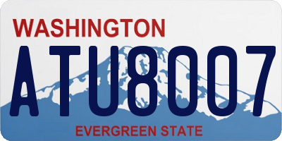 WA license plate ATU8007