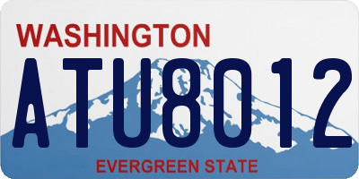 WA license plate ATU8012