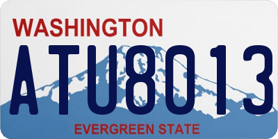 WA license plate ATU8013