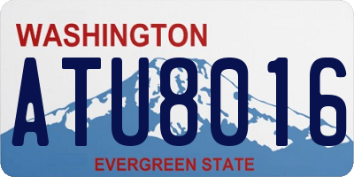 WA license plate ATU8016