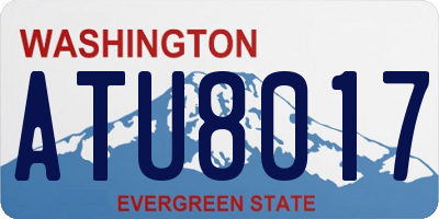 WA license plate ATU8017