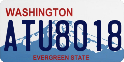 WA license plate ATU8018