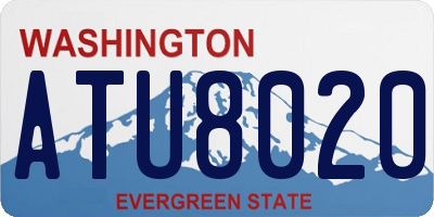 WA license plate ATU8020